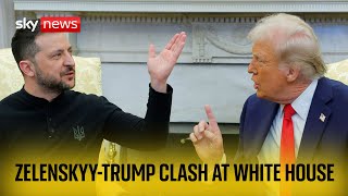 Trump and Zelenskyy clash in Washington [upl. by Milda]