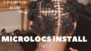 DIY MICROLOCS INSTALL  Part 1  partinggrid interlocking short hair starter locs [upl. by Jaymie818]