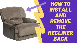 How To Repair Your Recliner Removing and Replacing Your Recliner Back [upl. by Akkinahs764]