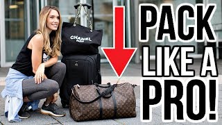 HOW TO PACK LIKE A PRO  TRAVEL IN STYLE LOUIS VUITTON KEEPALL [upl. by Attikram22]