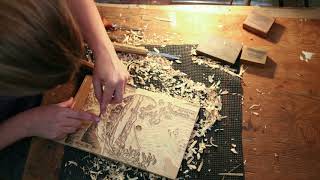 Japanese Woodblock Printmaking [upl. by Annahavas186]