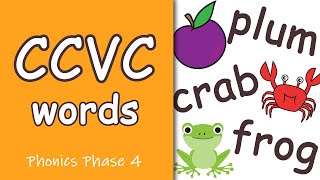 CCVC Words  Phonics Phase 4 [upl. by Nosloc]