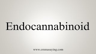 How To Say Endocannabinoid [upl. by Cirdec]