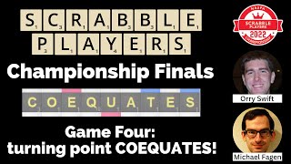 2022 Scrabble Players Championship FINALS Game 04 [upl. by Nilcaj]