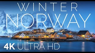 The Nature of Norway Winter with Relaxing Music  4K VideoHD [upl. by Redlac]