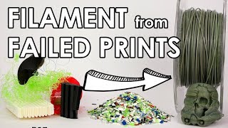 Recycle your failed 3D prints Make new filament at home [upl. by Fiann]