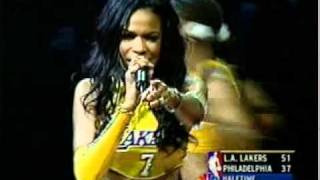 Bootylicious Live NBA Finals 2001mpg [upl. by Ymmik44]