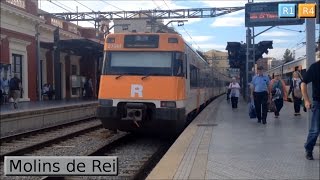 Rodalies Barcelona  Molins de Rei R1  R4  Renfe 447 [upl. by Lenroc710]