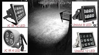 Security Camera IR Illuminator Floodlight  Testing 4 new lights [upl. by Ricardo]