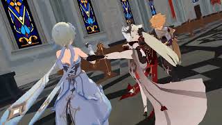 【MMD FIGHT】La signora vs travelers [upl. by Asiar927]