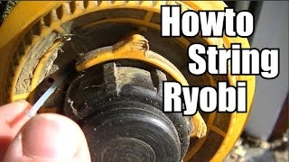 Howto string a Ryobi trimmer [upl. by Noitna]