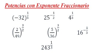 Potencias con Exponente Fraccionario [upl. by Ydna583]