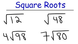 How To Simplify Square Roots [upl. by Ffilc]