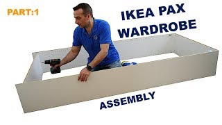 IKEA PAX WARDROBE  35cm frame assembly [upl. by Ahsikat]