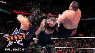 FULL MATCH Lesnar vs Reigns vs Joe vs Strowman  Universal Title Match SummerSlam 2017 [upl. by Sugihara]