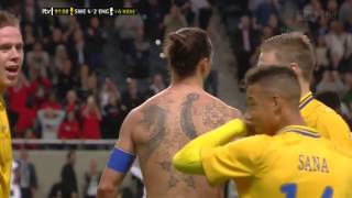 HD Ibrahimovic amazing goal vs England English commentary [upl. by Shyamal758]