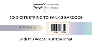 Barcode EAN13 in Adobe Illustrator [upl. by Dnalram]