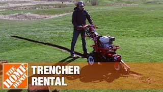 Trencher Rental  The Home Depot Rental [upl. by Culosio]