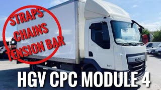 HGV  Lorry Driver CPC  Module 4 Test 2024 Straps amp Chains [upl. by Bridgid]