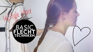 Flecht Techniken Tutorial Zopf French Braid Dutch Braid Fischgrätenzopf [upl. by Nyrraf610]