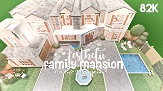 Aesthetic Family Mansion No Large Plot  Bloxburg Build [upl. by Enaed320]