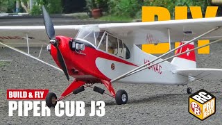 Piper Cub RC Plane Build and Fly [upl. by Weissmann434]