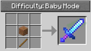 Minecraft But With quotBaby Modequot Difficulty [upl. by Jock]