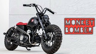 HONDA Monkey Bomber  Bobber Build Custom by KSpeed [upl. by Deidre]