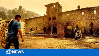 California wildfire destroys parts of famed Napa Valley winery [upl. by Goddord537]