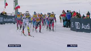 Längdskidor Tour de Ski Val di Fiemme 20162017  10km masstart damer klassik [upl. by Ruperto856]