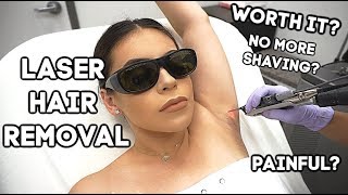 GETTING LASER HAIR REMOVAL UNDERARMS  BRAZILIAN MY EXPERIENCE  JuicyJas [upl. by Lindly]