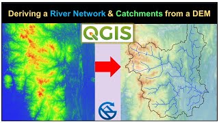 Deriving River Network amp Catchments from a DEM using QGIS [upl. by Annaitsirhc894]