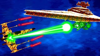 Battle of Exegol Sith Star Destroyer Super Laser Destroys Everyone in Forts Star Wars [upl. by Fausta]