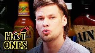 Post Malone Sauces on Everyone While Eating Spicy Wings  Hot Ones [upl. by Mandler]