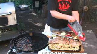 How to Grill Stuffed Ribs  Recipe [upl. by Uzial]