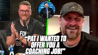 Lions HC Dan Campbell Offers Pat McAfee A Coaching Job [upl. by Ginder]