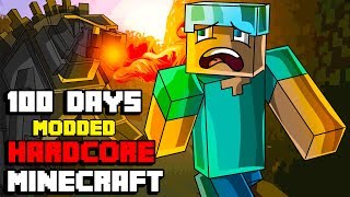 I Survived Hardcore Modded Minecraft For 100 Days using the largest modpack possible [upl. by Anitel91]