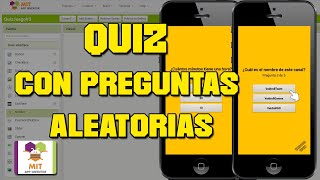 QUIZ CON PREGUNTAS ALEATORIAS EN MIT App Inventor 2 [upl. by Adelina473]