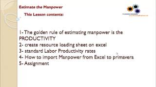 Estimate the Manpower and create Manpower loading sheet [upl. by Darby20]