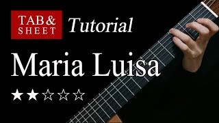 Maria Luisa  Guitar Lesson  TAB [upl. by Arerrac]