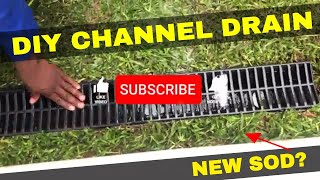 DIY DRAINAGE SYSTEM l How to Install  Waterform System  New Sod  Better Landscape Drainage [upl. by Arden216]