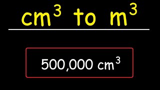 How To Convert Cubic Centimeters to Cubic Meters  cm3 to m3  Volume [upl. by Aelhsa]