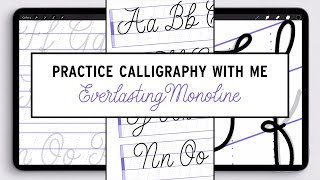 Learn Calligraphy with My FREE Practice Sheets Everlasting Monoline [upl. by Releehw72]