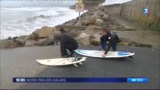 Grandes marées et vent à Wimereux [upl. by Yclek]