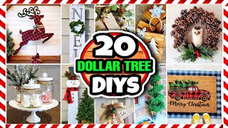 20 Dollar Tree DIY Christmas Decorations amp Ideas 🎄 [upl. by Argela]