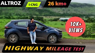 Altroz iCNG Highway Mileage test [upl. by Griffis]