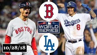 Boston Red Sox vs Los Angeles Dodgers Highlights  World Series Game 5  October 28 2018 [upl. by Elime]