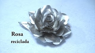 🌹DIY  Cómo hacer una ROSA con LATAS de REFRESCO 🌹DIY How to make a ROSE with SODA CANS 🌹 [upl. by Sowell]