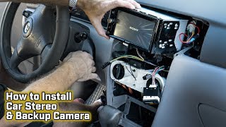 How to Install a Car Stereo and Backup Camera  Toyota Corolla [upl. by Erihppas809]