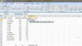 How to Compute Heating and Cooling Degree Days in Excel [upl. by Nyrroc]